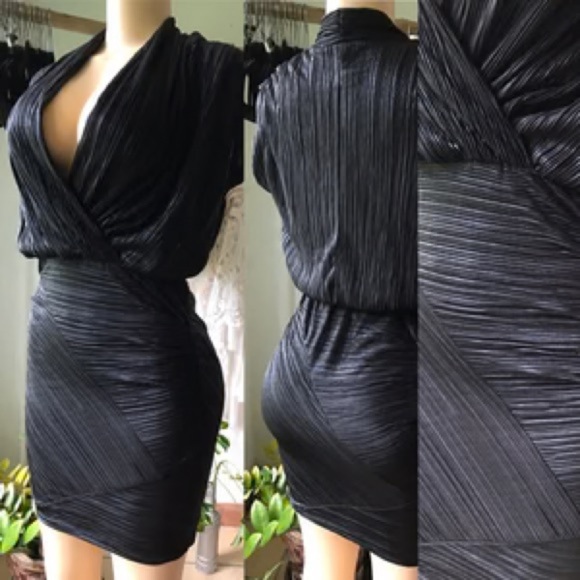 RACHEL Rachel Roy Black Textured Mini Dress - Picture 1 of 11